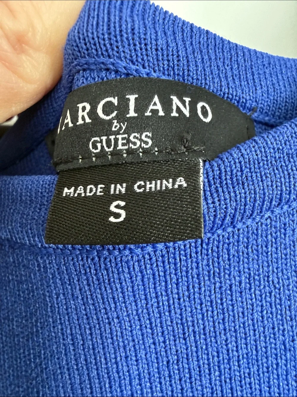 Marciano Royal Blue Scoop Neck Midi Dress - Picture 3 of 4
